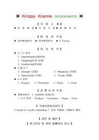 크리스피 크림도넛 기업분석