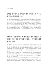 도레이첨단소재 마케팅 자기소개서
