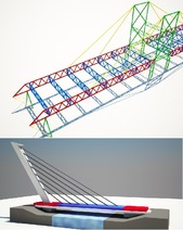 3D동영상(inmos & Alamillo bridge Load path analysis)