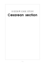 [모성간호학 CASE STUDY] Cesarean section 제왕절개