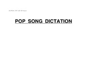 POP SONG DICTATION