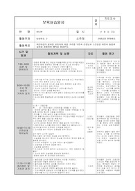 [프리미엄셀러 A+++++++] 0세반 숙대에서 A+받은 실습일지입니다. 매일매일 T.C를 상세하게 적었구요, 활동평가는 시간대별로 한칸도 빼놓지 않고 다 채워져있습니다.