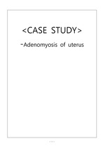 자궁선근증 케이스, 자궁선근증 간호중재, 자궁선근증, 모성간호학실습, adenomyosis