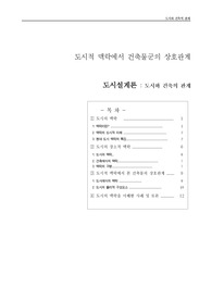 도시설계론  도시와 건축의 관계-도시적맥락