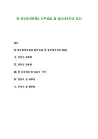 망 외부성(네트워크 외부성)과 망 효과(네트워크 효과)