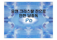 유연 크리스탈 잔으로인한 납중독