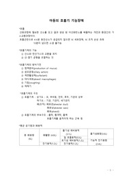 [개념자료]아동의 호흡기 기능장애 정리 및 그에 대한 간호