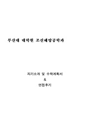 부산대 대학원 조선해양공학과 자기소개및수학계획서 및 면접후기