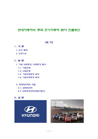 현대자동차의 중국 전기자동차 분야 진출방안