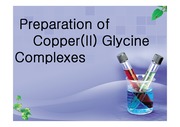 Preparation of Copper(II) Glycine Complexes