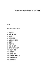 [세계무역기구] WTO협정의 주요 내용