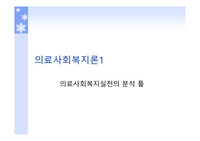 의료사회복지실천의 분석틀