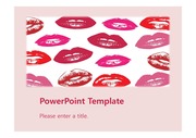 [KISS마크 PPT배경] - 립스틱 입술 키스마크 배경파워포인트 PowerPoint PPT 프레젠테이션