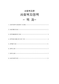[사회복지론]사회복지정책
