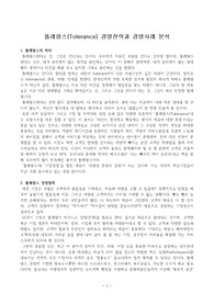 &lt;우수레포트A+&gt; 똘레랑스(Tolerance) 경영전략과 경영사례 분석