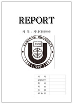 강남대 공식 레포트표지