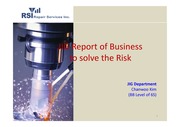 JIG Report of Business to solve the Risk ( DMAIC of 6 sigma) 예시