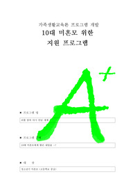 [A+++프리미엄자료][가족생활교육론프로그램]10대 미혼모를 위한 지원 프로그램-10대 미혼모에게 밝은 내일을, 가족생활교육론, 10대 미혼모, 10대 미혼모를 위한 지원, 10대