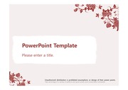 [장미 꽃무늬 PPT배경] - 장미 분홍색 예쁜 세련된 꽃무늬 플라워 배경파워포인트 PowerPoint PPT 프레젠테이션
