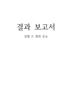 화학결과보고서(열과 온도)