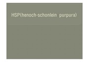 HSP(henoch-schonlein purpura)의 관하여