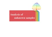 Analysis of unknown samples