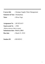 삼성전자 Global Supply Chain Management 분석