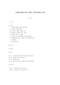 고령화시대 기업의 인적자원관리 전략