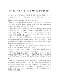 2014년 하반기 영진약품 MR 합격자기소개서