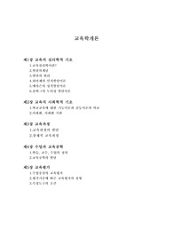 교육학개론, 교육심리학, 발달개념, 원리, 교육의 사회학, 학교교육에 대한 기능이론과 갈등이론 비교, 교육과정의 발달, 교육공학, 교육평가...등