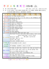 평가인증 만5세 4월 봄 보육일지(보육실습일지)