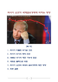 러시아 쇼크가 세계금융경제에 미치는 영향