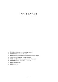 기타 정보처리모형