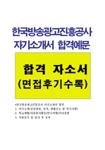 코바코 한국방송광고진흥공사 자기소개서와 면접후기-채용합격자소서