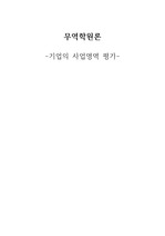 기업의 사업영역 평가