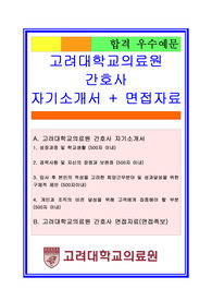 고려대학교의료원 신입간호직 자기소개서 BEST 합격예문,  면접자료, 합격스펙, 채용정보