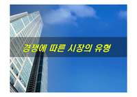 경쟁에 따른 시장의 유형