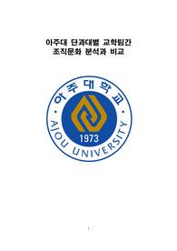 아주대 단과대별 교학팀간 조직문화 분석과 비교