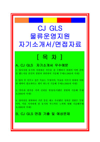 CJ GLS 물류운영지원(물류관리, 유통관리) 자기소개서 및 면접족보, 채용정보, 합격스펙
