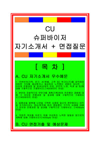 CU편의점(BGF리테일) 슈퍼바이저 자기소개서 및 면접족보, 채용정보, 합격스펙