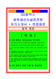 GS칼텍스 화학생산시설운전원(시설운전직) 자기소개서 및 면접족보