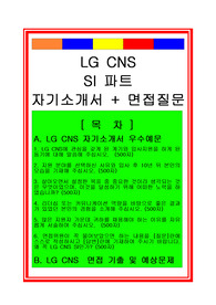 LG CNS SI/SM/UI/UX 자기소개서 및 면접후기