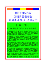 [추천][합격 자기소개서] SK텔레콤 미래유통운영팀(유통관리, 물류관리) 자기소개서, 유통관리자 합격자소서, SK텔레콤 합격자소서, 면접족보