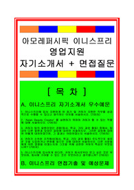 [추천] [합격 자기소개서] 2020 이니스프리 영업지원 합격자기소개서, 영업 합격자소서, 면접족보