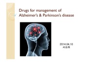 Drugs for management of Alzheimer’s & Parkinson’s disease