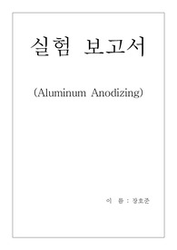 알루미늄 아노다이징 실험 보고서