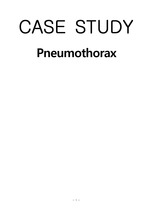 Pneumothorax  사례연구
