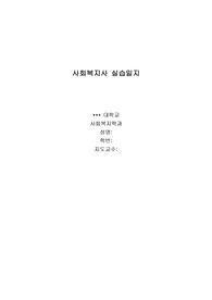 사회복지사 실습일지