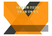 저출산 문제 건강가정 프로그램 모형 분석