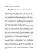 영어작문 My significant second language learning experience 중요한 배움